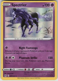 Pokemon Spectrier Holo Rare SWSH11: Lost Origin 081/196 NM - Image 1