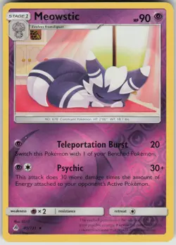 Pokemon Meowstic Rare SM - Forbidden Light 45/131 NM - Image 1