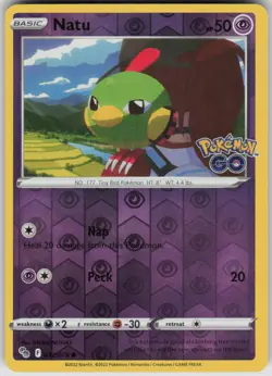 Pokemon Natu Common Pokemon GO 032/078 NM - Image 1