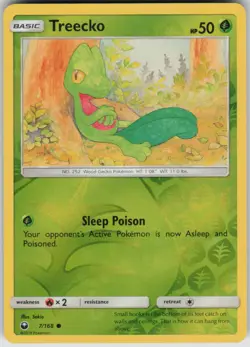 Pokemon Treecko (7) Common SM - Celestial Storm 7/168 NM - Image 1
