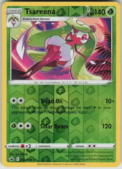 Pokemon Tsareena Rare SWSH06: Chilling Reign 015/198 NM - Image 1