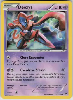 Pokemon Deoxys Holo Rare XY - Roaring Skies 33/108 NM - Image 1
