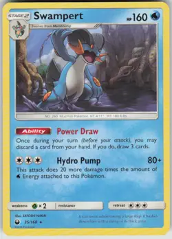 Pokemon Swampert Rare SM - Celestial Storm 35/168 NM - Image 1