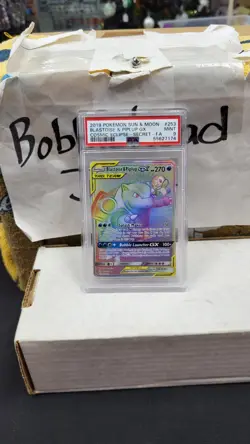 2019 BLASTOISE & PIPLUP GX SECRET TAG TEAM COSMIC ECLIPSE POKEMON PSA 9 #253 - Image 1