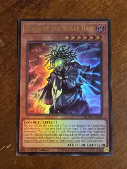 Stare of the Snake Hair MZMU-EN003 Ultra Rare Yugioh 1st Edition VLP/NM - Image 1