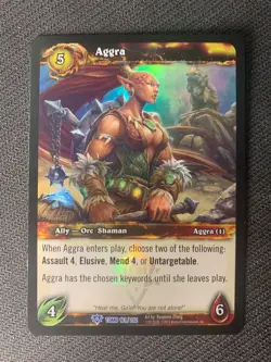 World of Warcraft WoW TCG Promo - Foil Aggra - Image 1