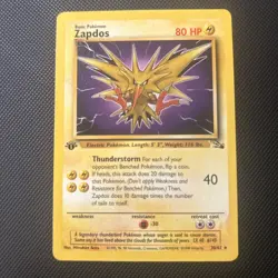 Zapdos 30/62 Rare Non-Holo Pokemon Card WOTC Fossil HP NM/M - Image 1