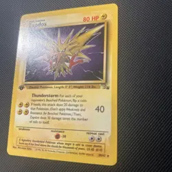 Zapdos 30/62 Rare Non-Holo Pokemon Card WOTC Fossil HP NM/M - Image 2