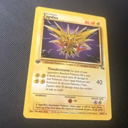 Zapdos 30/62 Rare Non-Holo Pokemon Card WOTC Fossil HP NM/M - Image 3