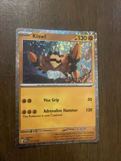 Pokemon TCG Klawf Holo Card 011/015 McDonald's Promos 2023 M23en - Image 1