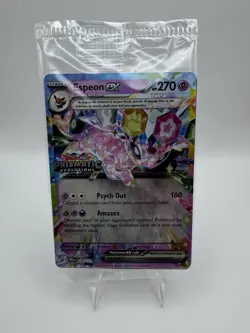 Pokemon TCG Espeon EX 034/131 STAMPED PROMO Card Prismatic Evolutions SEALED - Image 1
