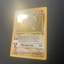 Pokemon TCG Hitmonlee Fossil Holo Card 7/62 Unlimited Rare, LP Condition - Image 2