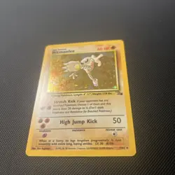 Pokemon TCG Hitmonlee Fossil Holo Card 7/62 Unlimited Rare, LP Condition - Image 4