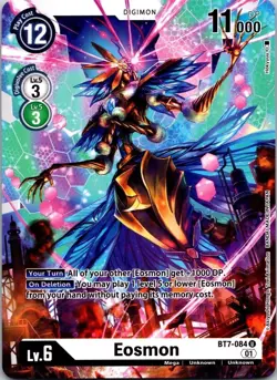 Eosmon BT7-084 Black Uncommon Mega (Lv6) Digimon CCG Card Full Art - Image 1