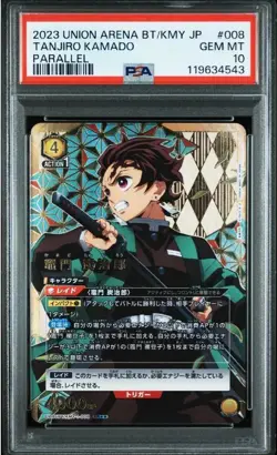 Union Arena Demon Slayer Tanjiro Kamado Parallel Card PSA 10 - Image 1
