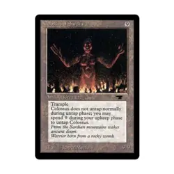WOTC MtG Antiquities Colossus of Sardia (R) VG - Image 1