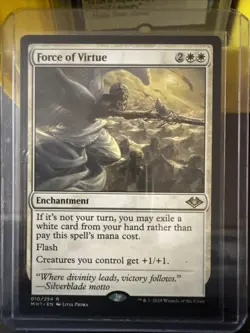 MTG Modern Horizons Force of Virtue MH1 010/254 R NM/MT - Image 1
