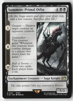 MTG - Summon: Primal Odin R FINAL FANTASY 121 LP-NM - Image 1