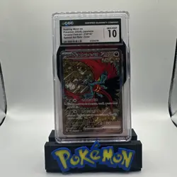 CGC GEM MINT 10 Roaring Moon ex SAR 218/187 SV8a Terastal Fest ex Pokemon Card - Image 1