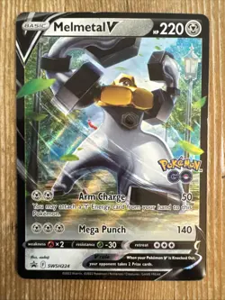 Melmetal V - SWSH224 - Pokemon Sword & Shield Promo Ultra Rare Holo Card VLP - Image 1