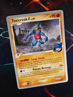 LP Pokemon (WC-2009) TOXICROAK G Card BLACK STAR PROMO DP41 World Championships - Image 1