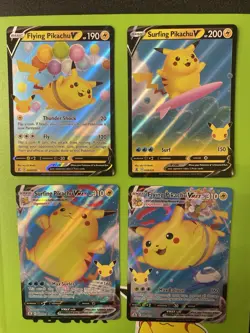 Pokemon Celebrations Pikachu V VMAX Holo Cards Lot English Nintendo - Image 1