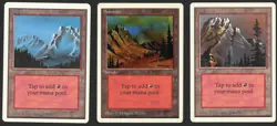 ***3x Unlimited Mountain*** MTG Unlimited Magic Kid Icarus - Image 1