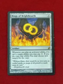 Rings of Brighthearth Lorwyn Magic The Gathering Moderate Play MTG Magic RARE - Image 1