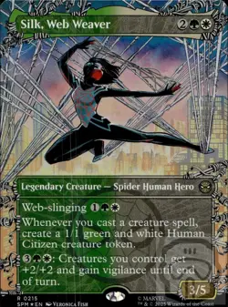 Silk, Web Weaver (Borderless) 215 Spider-Man Magic: The Gathering Foil NM/M - Image 3