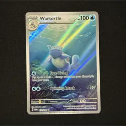 Pokemon TCG Wartortle 171/165 SV 151 Illustration Rare Holo English HP 100 - Image 1