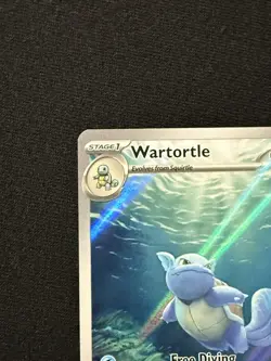 Pokemon TCG Wartortle 171/165 SV 151 Illustration Rare Holo English HP 100 - Image 2