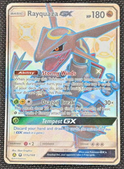 Pokemon TCG Rayquaza GX 177a/168 Alternate Art Holo Celestial Storm - LP - Image 1