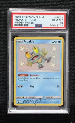 Shiny - Froakie Pokemon Sun & Moon Hidden Fates Vault PSA 10 GEM MT - Image 1