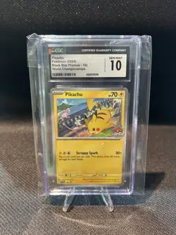 Pikachu Pokemon Black Star Promo 2024 World Championships #190 CGC Gem Mint 10 - Image 1