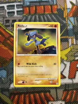 RIOLU 61/130 (x3) UC DIAMOND & PEARL POKEMON - Vintage - Set Of 3 💎🔥 - Image 3