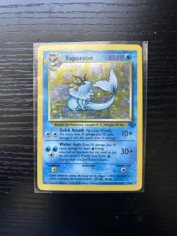 Pokemon TCG Vaporeon Holo Jungle Set 12/64 1999 - Image 1