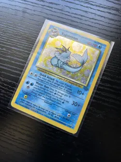 Pokemon TCG Vaporeon Holo Jungle Set 12/64 1999 - Image 3
