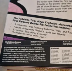Pokemon TCG Mega Evolution Ascended Heroes Deluxe Pin Box 3 Promos 5 Packs - Image 5