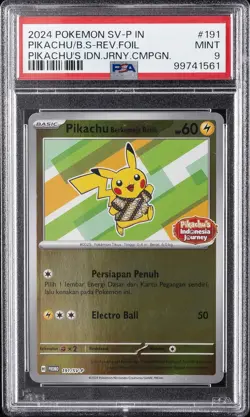 2024 POKEMON INDONESIAN SV-P PROMO #191 PIKACHU IN BATIK SHIRT PSA 9 - Image 1