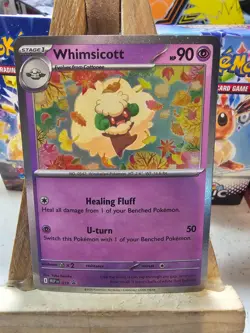 Pokemon TCG Whimsicott 019 MEP Black Star Promo Cosmos Holo Whimsicott Near Mint - Image 1