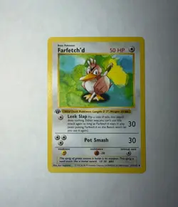 Pokemon - Farfetch’d 1st Edition Shadowless Base Set 27/102 WOTC Vintage - Image 1