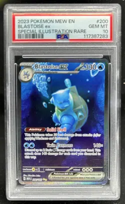 2023 Pokemon SV 151 Blastoise ex Special Illustration Rare #200/165 PSA 10 - Image 1