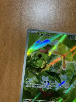Pokemon Card TCG Caterpie English 172/165 SV 151 IR Full Art NM Fast Shipping - Image 5