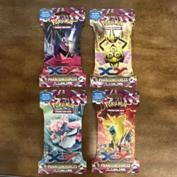 Pokemon XY Phantom Forces sleeved Booster Packs Lot of 4 English TCG 2014 - Image 1