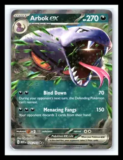 🔥 Arbok EX 024/165 Scarlet & Violet 151 Double Rare Holo Pokemon Card - Image 1