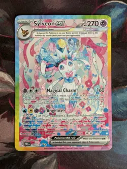 Pokemon SV Prismatic Evolutions Sylveon EX SIR 156/131 Special Illustration Rare - Image 1