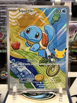 Squirtle 039 Promo Pokemon Mega Evolution Promo Full Art Holo BSP First Partners - Image 1