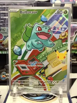 Pokemon 30th Anniversary Bulbasaur MEP #037 First Partner Illustration Rare NM - Image 1