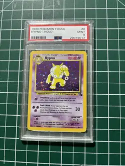 1999 Pokemon Fossil Hypno Holo Card #8 PSA 9 - Image 1