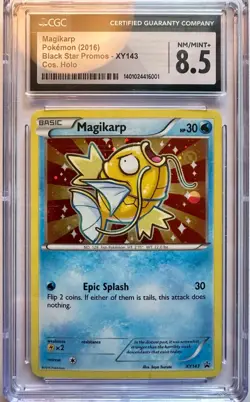 CGC 8.5NM/Mint+ TCG Pokemon Magikarp Black Star Promo XY143 Cos. Holo - Image 1